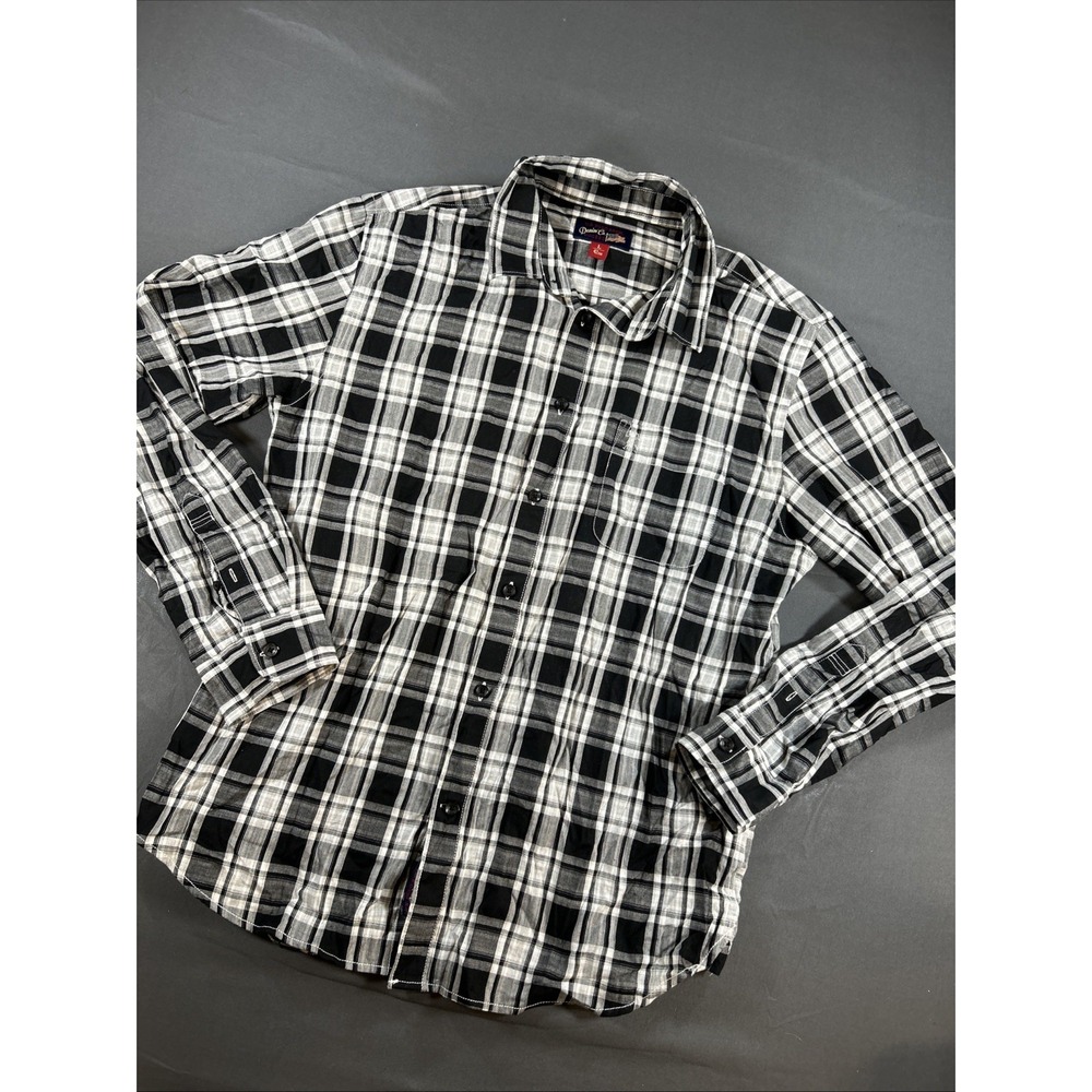 black and white plaid button-up shirt from U.S. Polo Assn. Denim Co Large